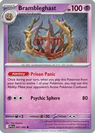 'Pokemon - 'Brambleghast 047  ME02 Phantasmal Flames - Uncommon