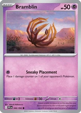 'Pokemon - 'Bramblin 046  - Reverse Holofoil ME02 Phantasmal Flames - Common