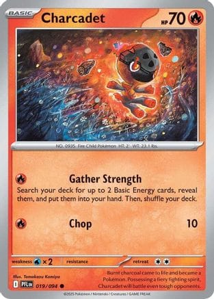 'Pokemon - 'Charcadet 019  - Reverse Holofoil ME02 Phantasmal Flames - Common