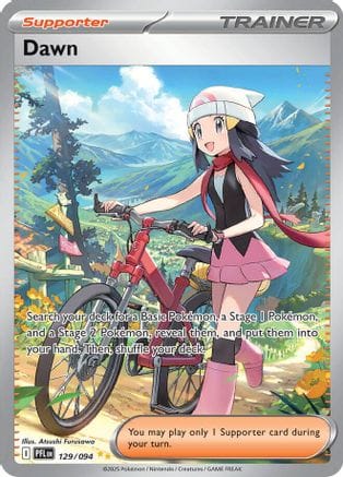 'Pokemon - 'Dawn 129/094  - Holofoil ME02 Phantasmal Flames - Special Illustration Rare