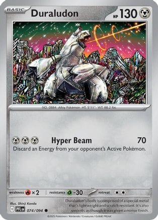 'Pokemon - 'Duraludon 074  - Reverse Holofoil ME02 Phantasmal Flames - Common