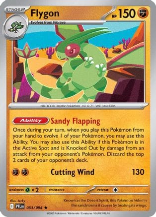 'Pokemon - 'Flygon 053/094  - Reverse Holofoil ME02 Phantasmal Flames - Rare