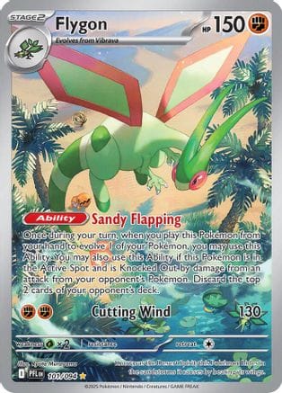 'Pokemon - 'Flygon 101/094  - Holofoil ME02 Phantasmal Flames - Illustration Rare