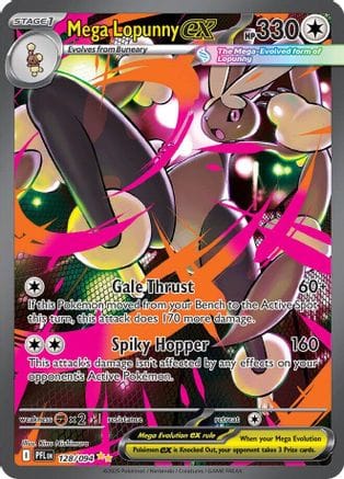 'Pokemon - 'Mega Lopunny ex 128/094  - Holofoil ME02 Phantasmal Flames - Special Illustration Rare