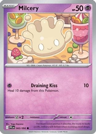 'Pokemon - 'Milcery 043  ME02 Phantasmal Flames - Common