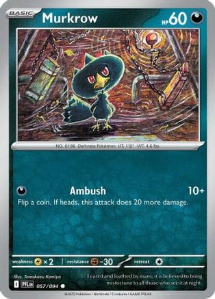 'Pokemon - 'Murkrow 057  ME02 Phantasmal Flames - Common