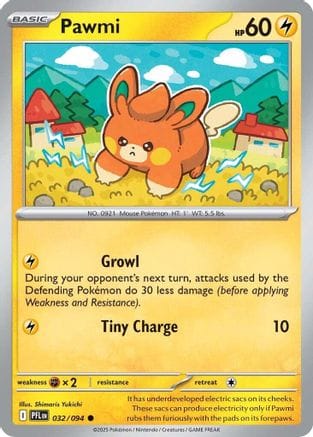 'Pokemon - 'Pawmi 032  ME02 Phantasmal Flames - Common