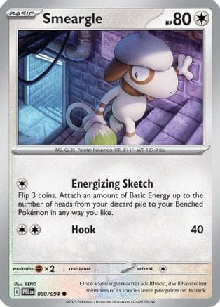 'Pokemon - 'Smeargle 080  - Reverse Holofoil ME02 Phantasmal Flames - Common