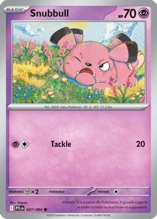 'Pokemon - 'Snubbull 037  ME02 Phantasmal Flames - Common
