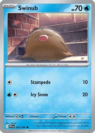 'Pokemon - 'Swinub 023  ME02 Phantasmal Flames - Common