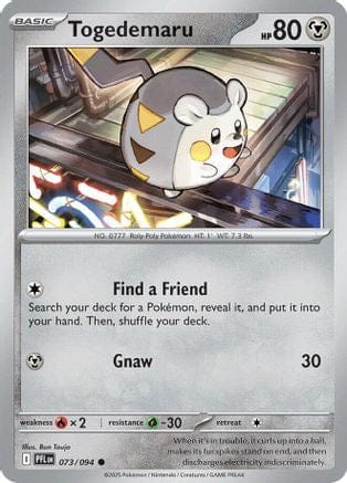 'Pokemon - 'Togedemaru 073/094  ME02 Phantasmal Flames - Common