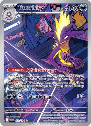 'Pokemon - 'Toxtricity 103/094  - Holofoil ME02 Phantasmal Flames - Illustration Rare
