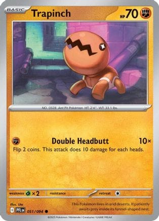 'Pokemon - 'Trapinch 051  ME02 Phantasmal Flames - Common