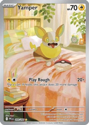 'Pokemon - 'Yamper 099/094  - Holofoil ME02 Phantasmal Flames - Illustration Rare