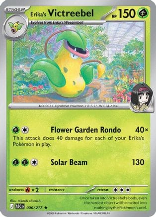 'Pokemon - 'Erika's Victreebel 006  - Reverse Holofoil ME Ascended Heroes - Rare