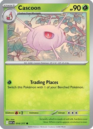 'Pokemon - 'Cascoon 014  ME Ascended Heroes - Common