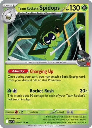'Pokemon - 'Team Rocket's Spidops 019  - Holofoil ME Ascended Heroes - Rare