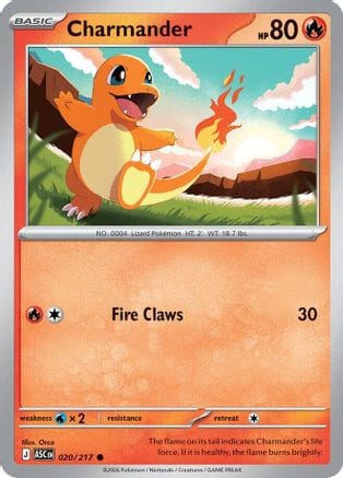 'Pokemon - 'Charmander 020  ME Ascended Heroes - Common