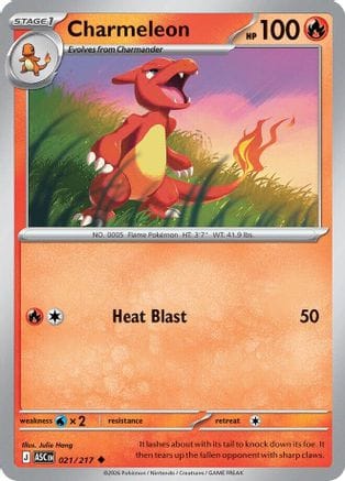 'Pokemon - 'Charmeleon 021  ME Ascended Heroes - Uncommon