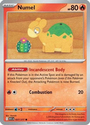 'Pokemon - 'Numel 027/217  ME Ascended Heroes - Common