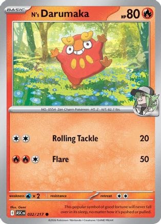 'Pokemon - 'N's Darumaka 032  ME Ascended Heroes - Common