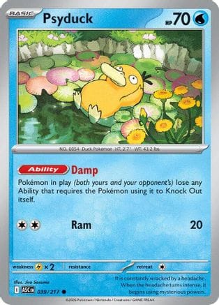 'Pokemon - 'Psyduck 039/217  - Reverse Holofoil ME Ascended Heroes - Common