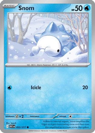 'Pokemon - 'Snom 052  - Reverse Holofoil ME Ascended Heroes - Common
