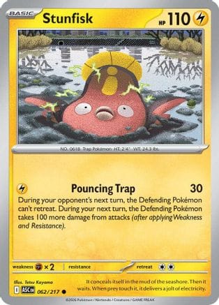 'Pokemon - 'Stunfisk 062  - Reverse Holofoil ME Ascended Heroes - Common
