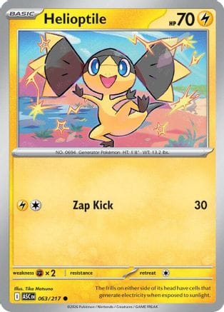 'Pokemon - 'Helioptile 063  ME Ascended Heroes - Common
