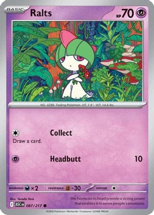 'Pokemon - 'Ralts 087  - Reverse Holofoil ME Ascended Heroes - Common