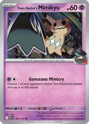 'Pokemon - 'Team Rocket's Mimikyu 097/217  ME Ascended Heroes - Uncommon