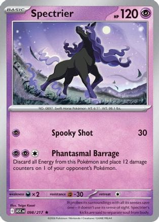 'Pokemon - 'Spectrier 098  - Reverse Holofoil ME Ascended Heroes - Rare