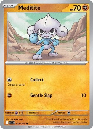 'Pokemon - 'Meditite 103  ME Ascended Heroes - Common