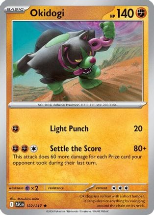 'Pokemon - 'Okidogi 122  - Reverse Holofoil ME Ascended Heroes - Rare