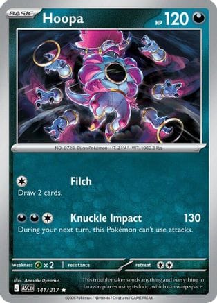 'Pokemon - 'Hoopa 141  - Reverse Holofoil ME Ascended Heroes - Rare