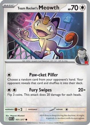 'Pokemon - 'Team Rocket's Meowth 161  ME Ascended Heroes - Common