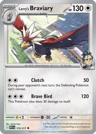 'Pokemon - 'Larry's Braviary 174  - Reverse Holofoil ME Ascended Heroes - Uncommon