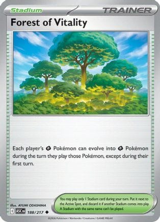 'Pokemon - 'Forest of Vitality 188  - Reverse Holofoil ME Ascended Heroes - Uncommon