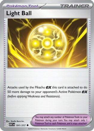 'Pokemon - 'Light Ball 191  ME Ascended Heroes - Uncommon