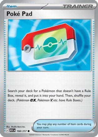 'Pokemon - 'Poke Pad 198  - Reverse Holofoil ME Ascended Heroes - Common