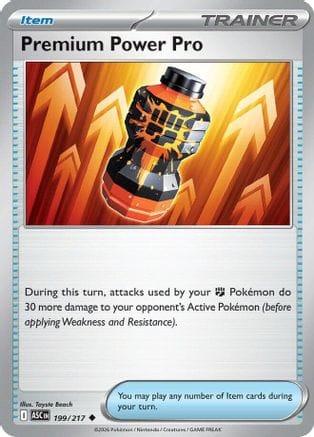 'Pokemon - 'Premium Power Pro 199  - Reverse Holofoil ME Ascended Heroes - Uncommon