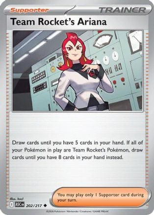 'Pokemon - 'Team Rocket's Ariana 202  - Reverse Holofoil ME Ascended Heroes - Uncommon