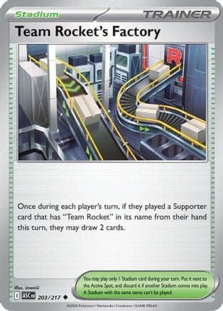 'Pokemon - 'Team Rocket's Factory 203  - Reverse Holofoil ME Ascended Heroes - Uncommon