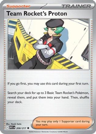 'Pokemon - 'Team Rocket's Proton 208  - Reverse Holofoil ME Ascended Heroes - Uncommon