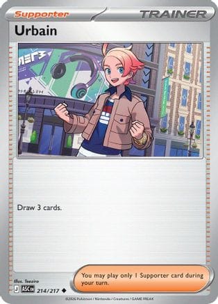 'Pokemon - 'Urbain 214  - Reverse Holofoil ME Ascended Heroes - Uncommon