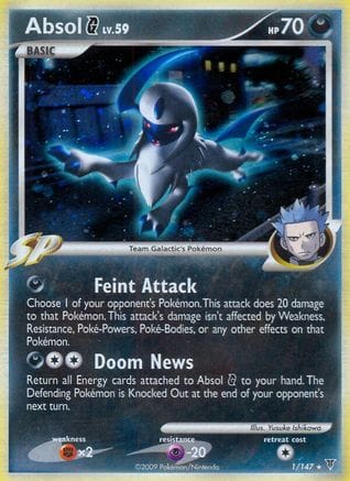 'Pokemon - 'Absol G 001  - Reverse Holofoil Supreme Victors - Holo Rare