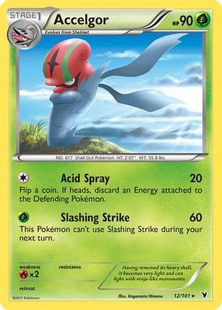 'Pokemon - 'Accelgor 012  - Reverse Holofoil Noble Victories - Rare