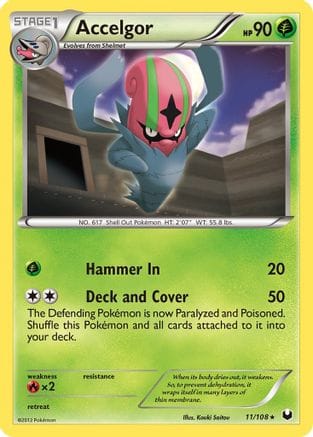 'Pokemon - 'Accelgor 011  - Reverse Holofoil Dark Explorers - Rare