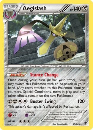 'Pokemon - 'Aegislash (85) 085  - Reverse Holofoil XY Base Set - Rare