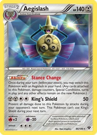 'Pokemon - 'Aegislash (86) 086  - Reverse Holofoil XY Base Set - Holo Rare